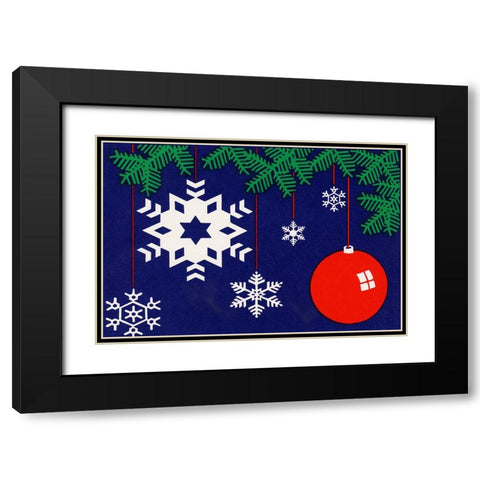 C-2120 Black Modern Wood Framed Art Print with Double Matting by Crockett Collection
