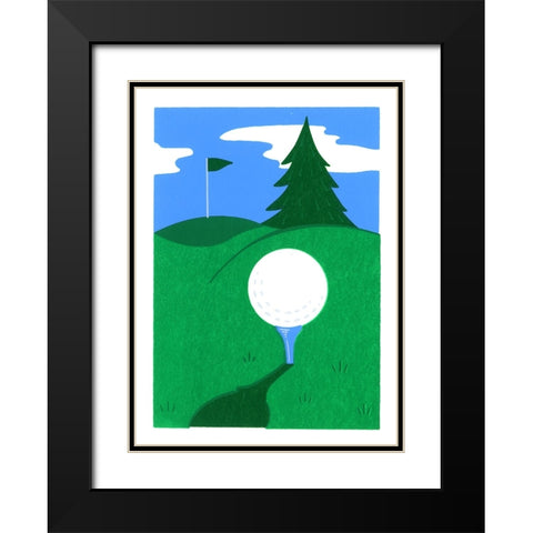 N263 Black Modern Wood Framed Art Print with Double Matting by Crockett Collection