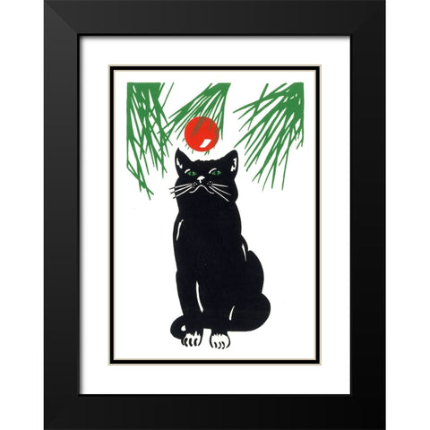 C-813 Black Modern Wood Framed Art Print with Double Matting by Crockett Collection