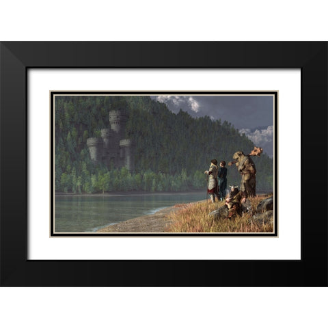 Fantasy Quest Black Modern Wood Framed Art Print with Double Matting by Eskridge, Daniel