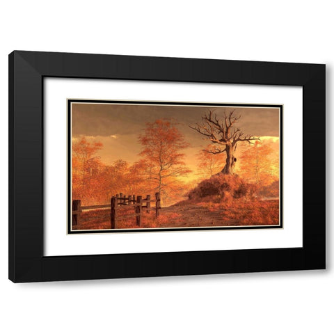 The Dead Tree Black Modern Wood Framed Art Print with Double Matting by Eskridge, Daniel