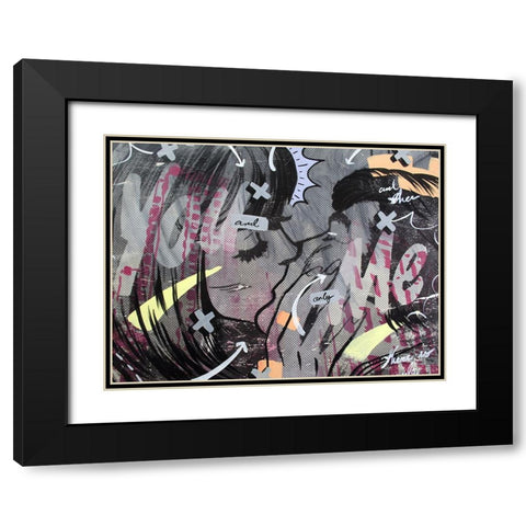 And Only Black Modern Wood Framed Art Print with Double Matting by Monteavaro, Dan