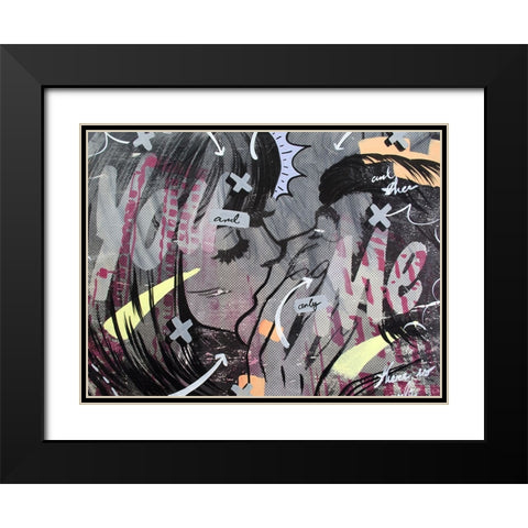 And Only Black Modern Wood Framed Art Print with Double Matting by Monteavaro, Dan