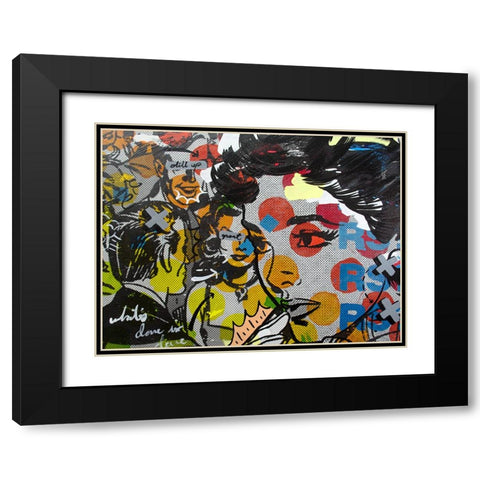 Dinner PA Black Modern Wood Framed Art Print with Double Matting by Monteavaro, Dan
