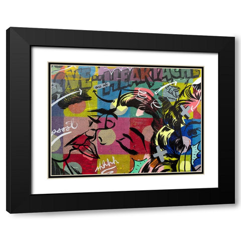 Fearless Heartache Black Modern Wood Framed Art Print with Double Matting by Monteavaro, Dan