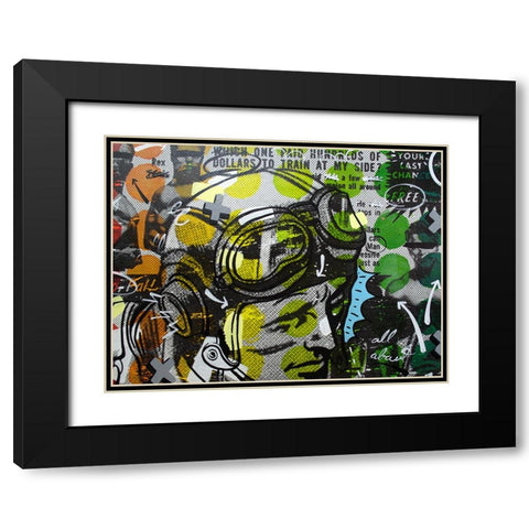 He Man Black Modern Wood Framed Art Print with Double Matting by Monteavaro, Dan