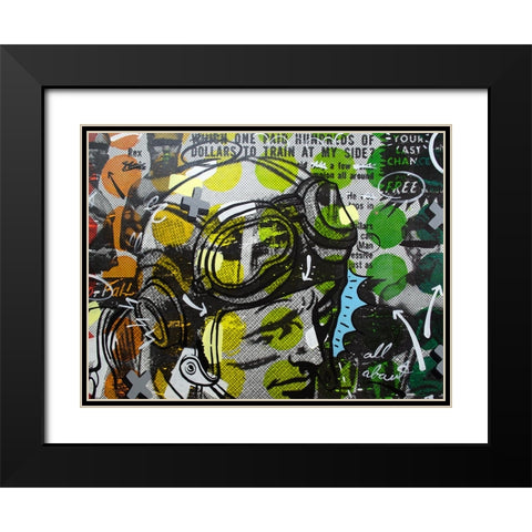 He Man Black Modern Wood Framed Art Print with Double Matting by Monteavaro, Dan