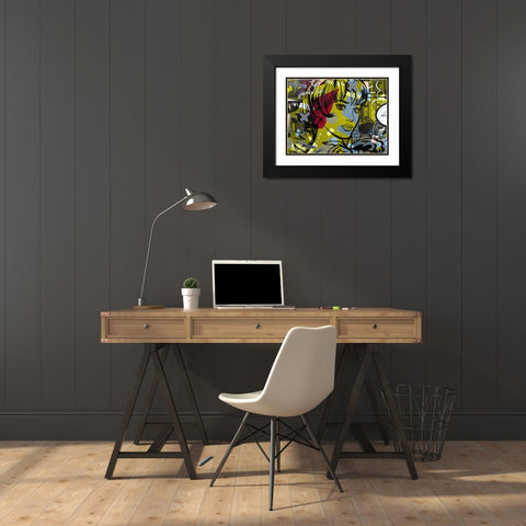 Man Hunter Black Modern Wood Framed Art Print with Double Matting by Monteavaro, Dan