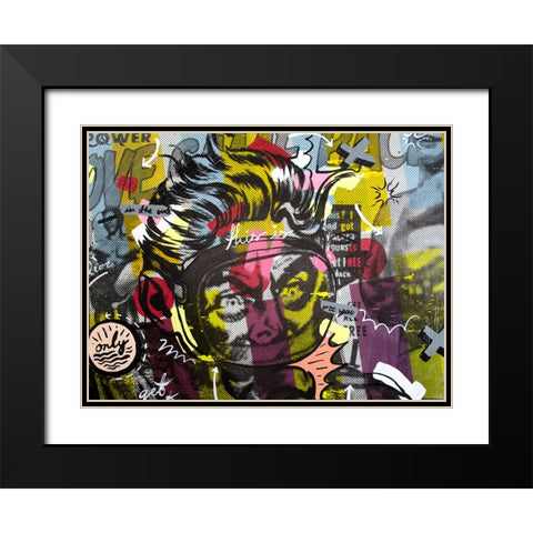 Only Love Black Modern Wood Framed Art Print with Double Matting by Monteavaro, Dan