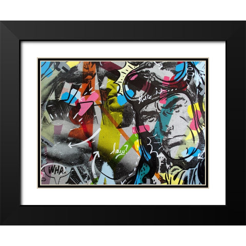 Strongman Black Modern Wood Framed Art Print with Double Matting by Monteavaro, Dan