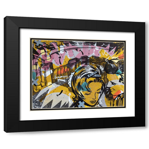 Surprise B Black Modern Wood Framed Art Print with Double Matting by Monteavaro, Dan