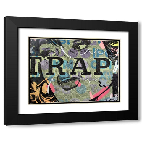 Trap Black Modern Wood Framed Art Print with Double Matting by Monteavaro, Dan
