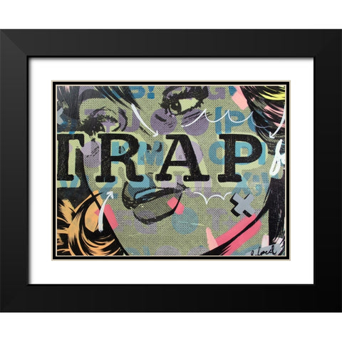 Trap Black Modern Wood Framed Art Print with Double Matting by Monteavaro, Dan