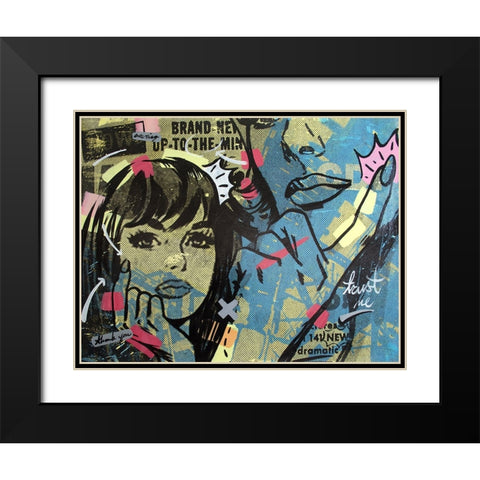 New Dramatic Black Modern Wood Framed Art Print with Double Matting by Monteavaro, Dan