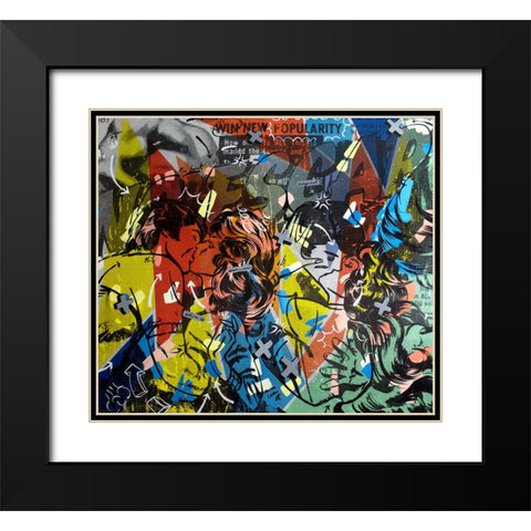 Popularity Everyone is Doing It Black Modern Wood Framed Art Print with Double Matting by Monteavaro, Dan