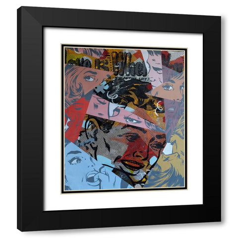 Love Is Where Black Modern Wood Framed Art Print with Double Matting by Monteavaro, Dan