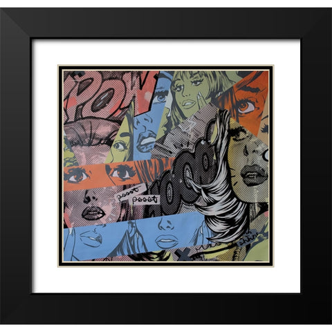 Pow Wow Black Modern Wood Framed Art Print with Double Matting by Monteavaro, Dan