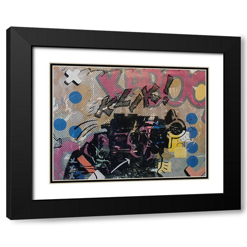 Bang Bang 1 Black Modern Wood Framed Art Print with Double Matting by Monteavaro, Dan