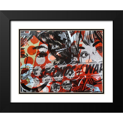 Three Seconds Black Modern Wood Framed Art Print with Double Matting by Monteavaro, Dan