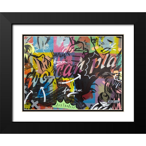 Two Can Play Black Modern Wood Framed Art Print with Double Matting by Monteavaro, Dan
