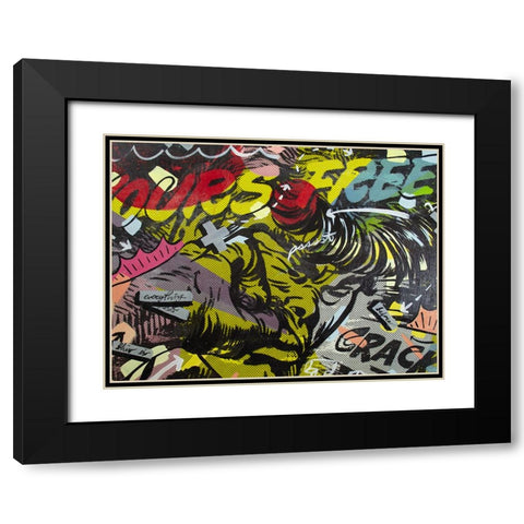 Yours Free Black Modern Wood Framed Art Print with Double Matting by Monteavaro, Dan