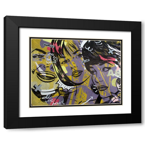 Anything We Said Black Modern Wood Framed Art Print with Double Matting by Monteavaro, Dan