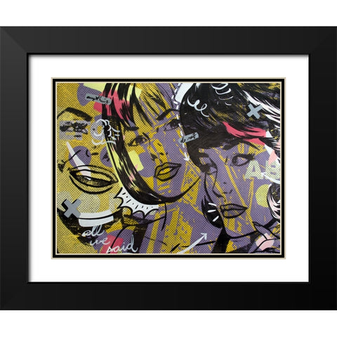 Anything We Said Black Modern Wood Framed Art Print with Double Matting by Monteavaro, Dan