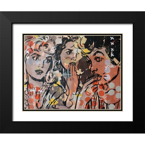 Candyland Black Modern Wood Framed Art Print with Double Matting by Monteavaro, Dan
