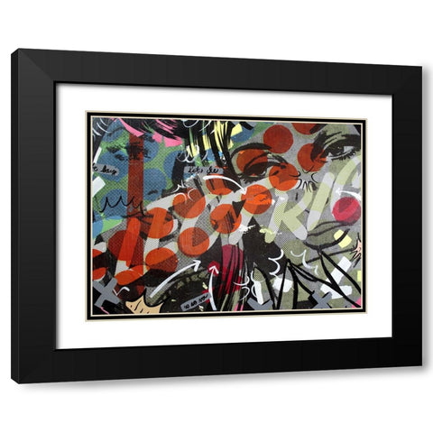 Electric Black Modern Wood Framed Art Print with Double Matting by Monteavaro, Dan