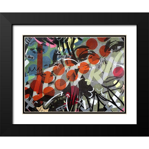 Electric Black Modern Wood Framed Art Print with Double Matting by Monteavaro, Dan