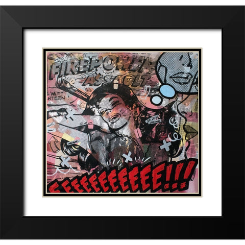 Firepower Assault Black Modern Wood Framed Art Print with Double Matting by Monteavaro, Dan