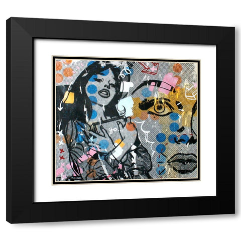 Go Black Modern Wood Framed Art Print with Double Matting by Monteavaro, Dan