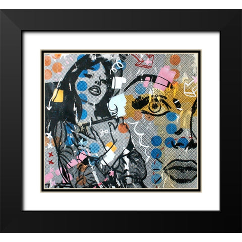 Go Black Modern Wood Framed Art Print with Double Matting by Monteavaro, Dan
