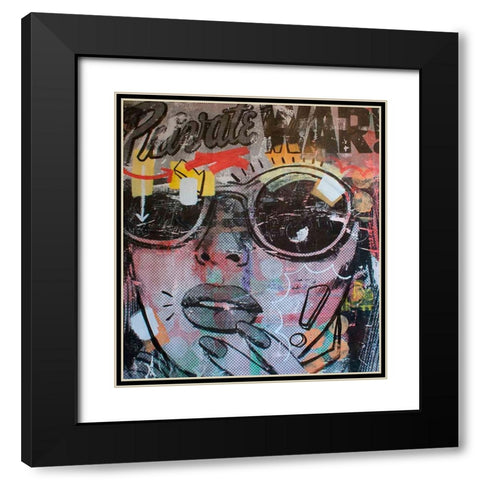 Private War Black Modern Wood Framed Art Print with Double Matting by Monteavaro, Dan