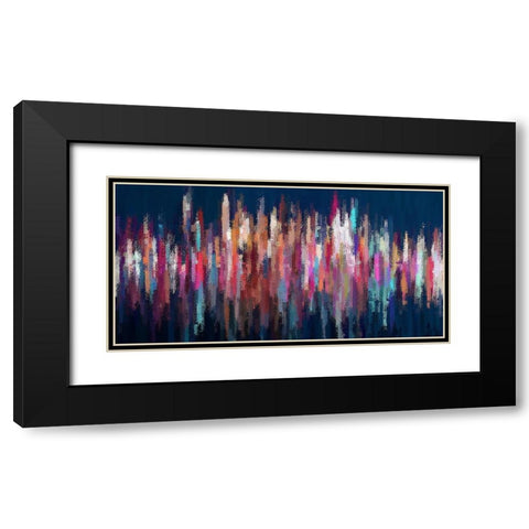 City Lights II Black Modern Wood Framed Art Print with Double Matting by Manlove, David