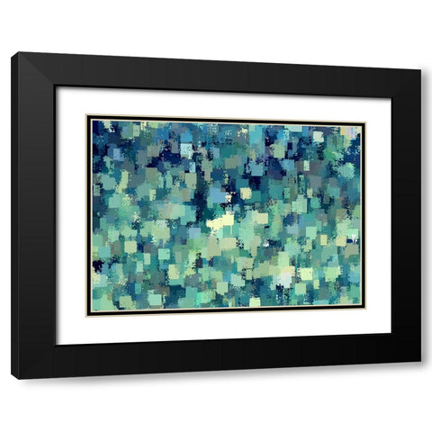 Blue Green Blues Black Modern Wood Framed Art Print with Double Matting by Manlove, David