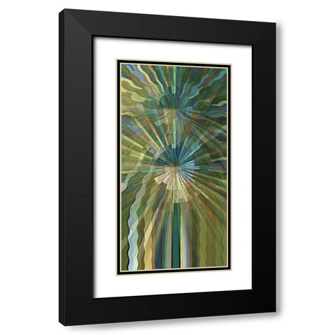 Warp Drive Black Modern Wood Framed Art Print with Double Matting by Manlove, David