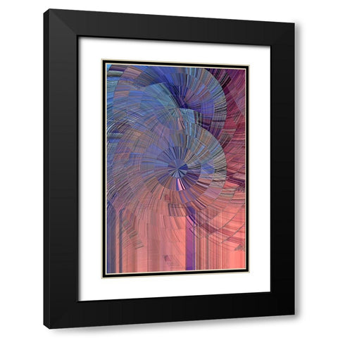 Pink, Blue and Purple Black Modern Wood Framed Art Print with Double Matting by Manlove, David