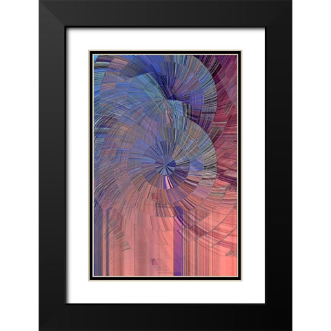 Pink, Blue and Purple Black Modern Wood Framed Art Print with Double Matting by Manlove, David