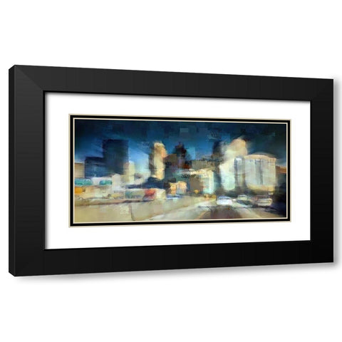 Mpls Black Modern Wood Framed Art Print with Double Matting by Manlove, David