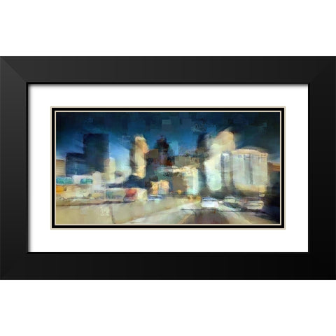 Mpls Black Modern Wood Framed Art Print with Double Matting by Manlove, David