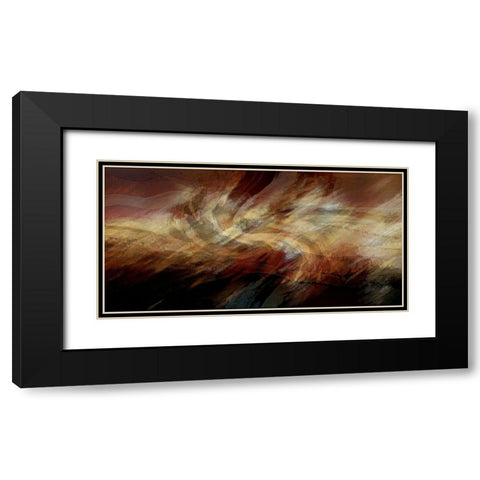 Crimson Fire VI Black Modern Wood Framed Art Print with Double Matting by Manlove, David