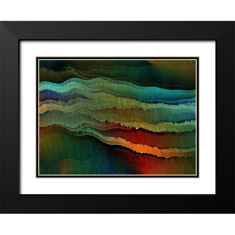 Polar Light Black Modern Wood Framed Art Print with Double Matting by Manlove, David