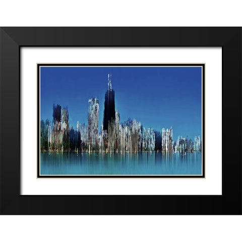 Hancock Black Modern Wood Framed Art Print with Double Matting by Manlove, David