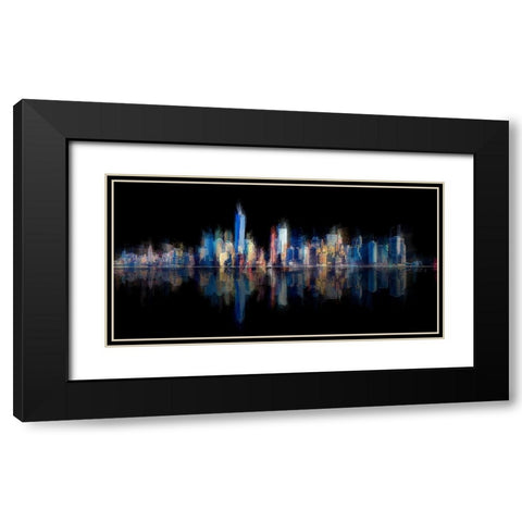 New York Pan 6 Black Modern Wood Framed Art Print with Double Matting by Manlove, David
