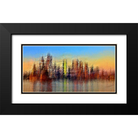 Sydney Black Modern Wood Framed Art Print with Double Matting by Manlove, David