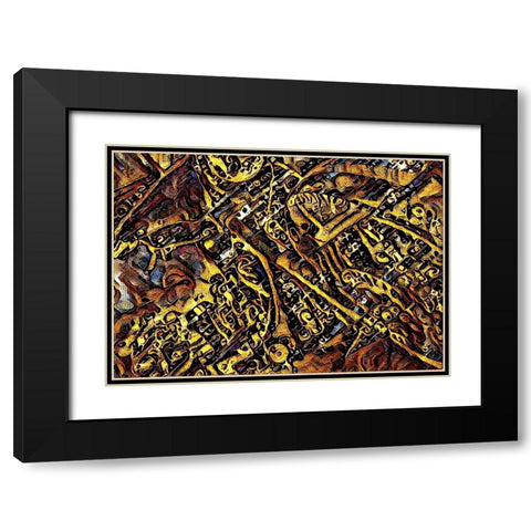 1HD1 Steampunk Black Modern Wood Framed Art Print with Double Matting by Manlove, David