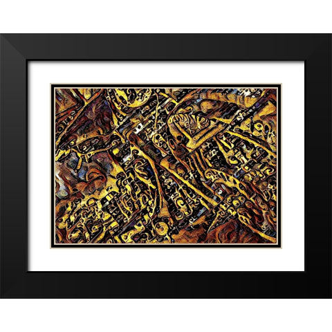 1HD1 Steampunk Black Modern Wood Framed Art Print with Double Matting by Manlove, David