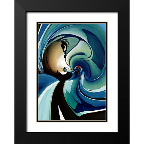 Evening Stroll With Salvador 2 Black Modern Wood Framed Art Print with Double Matting by Manlove, David