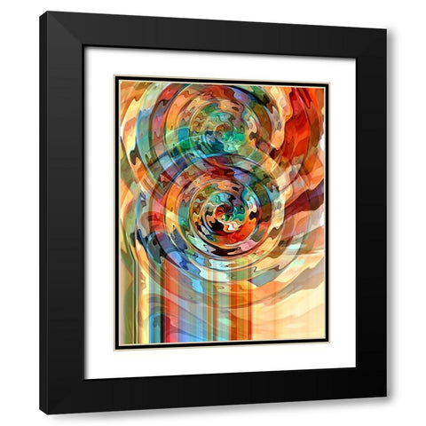 Rose Pop Black Modern Wood Framed Art Print with Double Matting by Manlove, David